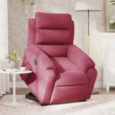 vidaXL elektromos felállást segítő bordó bársony dönthető fotel (3205119) bútor