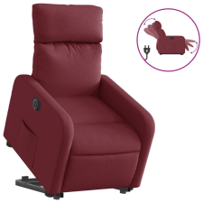 vidaXL elektromos felállást segítő bordó szövet dönthető fotel (3206720) bútor