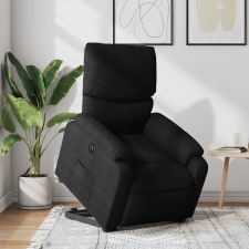 vidaXL elektromos felállást segítő fekete szövet dönthető fotel bútor