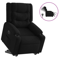 vidaXL elektromos felállást segítő fekete szövet dönthető fotel (3206581) bútor