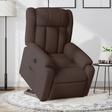 vidaXL elektromos felállást segítő sötétbarna szövet dönthető fotel bútor