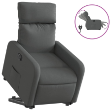 vidaXL elektromos felállást segítő sötétszürke szövet dönthető fotel (3206718) bútor