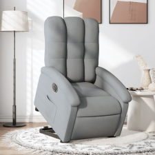 vidaXL elektromos felállást segítő világosszürke szövet dönthető fotel bútor