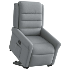 vidaXL elektromos felállást segítő világosszürke szövet dönthető fotel (3303334) bútor