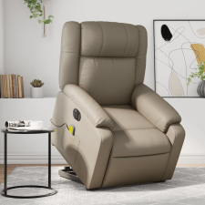 vidaXL elektromos kávészínű műbőr felállást segítő masszázsfotel masszázsfotel