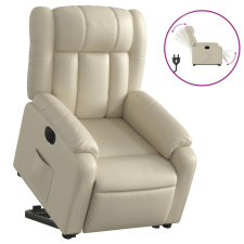 vidaXL elektromos krémszínű műbőr felállást segítő dönthető fotel (3205279) bútor