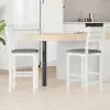 vidaXL Étkező Székek 2 pcs Fehér 40 x 47,5 x 99,5 cm Tömör Gumi Fa