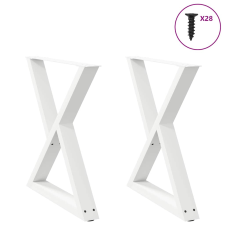 vidaXL étkezőasztal lábak 2 db Fehér 70x(72-73,3) cm Acél bútor