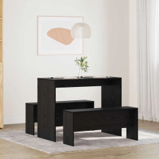 vidaXL Étkezőgarnitúra 2 pcs Musta tammi 97 x 47 x 75 cm Faanyag bútor