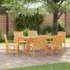  vidaXL Étkezőszék 6 pcs Természetes 62,5 x 59 x 89 cm Tömör Akácfa