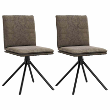 vidaXL étkezőszék sötétszürke műszarvasbőrből készült étkezőszék bútor