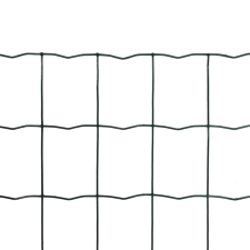 vidaXL Euro Fence zöld acélkerítés 10 x 0,8 m kerti bútor