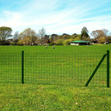 vidaXL Euro Fence zöld acélkerítés szett 25 x 1,2 m kerti dekoráció
