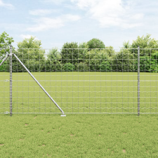 vidaXL Euro Kerítés 13 Cövek Poszttal 1.2x25 m Galvanizált Acél építőanyag