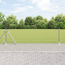 vidaXL Euro Kerítés 13 Flanged Posts 0.4x50 m Horganyzott Acél építőanyag