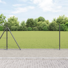 vidaXL Euro Kerítés 13 Flanged Posts 0.8x25 m Horganyzott Acél építőanyag