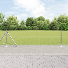 vidaXL Euro Kerítés 13 Flangolt Oszloppal 0.4x25 m Horganyzott Acél építőanyag