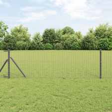 vidaXL Euro Kerítés 13 Posttal 0.6x25 m Galvanizált Acél Szürke építőanyag