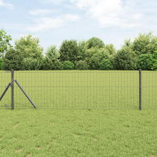 vidaXL Euro Kerítés 13 Poszttal 0.4x25 m Galvanizált Acél Szürke építőanyag