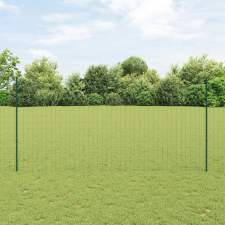 vidaXL Euro Kerítés 5 U Oszloppal Zöld 1.6x10 m Acél építőanyag