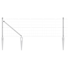 vidaXL Euro Kerítés 7 Cölöp Rögzítővel 0,6x10 m Horganyzott Acél (3350741) építőanyag