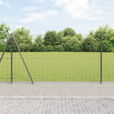 vidaXL Euro Kerítés 7 Flanged Oszloppal 1.2x10 m Galvanizált Acél építőanyag
