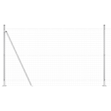 vidaXL Euro kerítés 7 flanged oszloppal 1.5x10 m horganyzott acélból (3350987) építőanyag