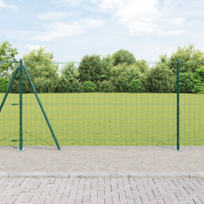 vidaXL Euro Kerítés 7 Lábazattal 1.2x10 m Horganyzott Acél építőanyag