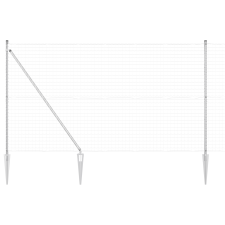 vidaXL Euro Kerítés 7 Rúdós 1,5x10 m Galvanizált Acél (3350722) építőanyag