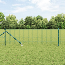 vidaXL Euro Kerítés 7 Szegecs Posttal 0.4x10 m Galvanizált Acél Zöld építőanyag