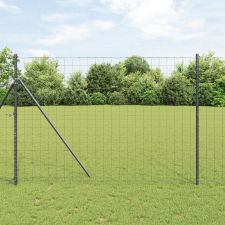 vidaXL Euro Kerítés Szürke 1.6x10 m Acél építőanyag