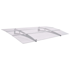 vidaXL ezüst és átlátszó PET ajtóelőtető 150 x 90 cm kerti dekoráció