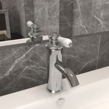 vidaXL ezüst fürdőszobai mosdócsaptelep 130 x 180 mm csaptelep