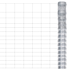 vidaXL Ezüst színű horganyzott acél kerti kerítés 50 x 1,6 m kerti bútor