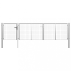 vidaXL ezüstszínű acél kertkapu 400 x 75 cm