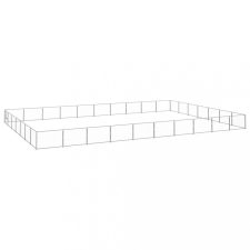 vidaXL ezüstszínű acél kutyakennel 70 m² szállítóbox, fekhely kutyáknak