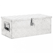 vidaXL ezüstszínű alumínium tárolóláda 70x31x27 cm kerti tárolás