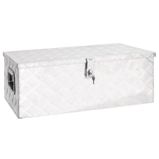 vidaXL ezüstszínű alumínium tárolóláda 80 x 39 x 30 cm kerti tárolás