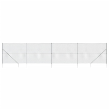 vidaXL ezüstszínű drótkerítés cövekekkel 1,6 x 10 m (154020) építőanyag