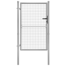 vidaXL ezüstszínű horganyzott acél kertkapu 105 x 175 cm kerti dekoráció