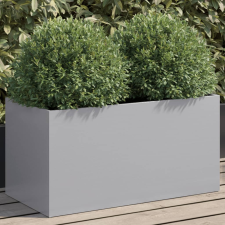 vidaXL ezüstszínű horganyzott acél növénytartó 62x30x29 cm kerti tárolás