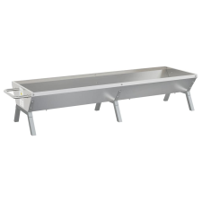 vidaXL ezüstszínű rozsdamentes acél grilltálca 158 x 42 x 31 cm (319968) grillsütő