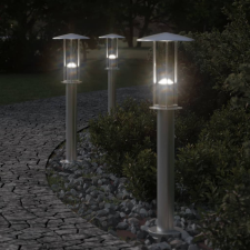vidaXL Ezüstszínű rozsdamentes acél kültéri állólámpa 60 cm kültéri világítás