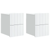 vidaXL Fali éjjeli szekrény 2 pcs Fehér 33 x 34,5 x 43 cm Szerelt Fa