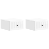  vidaXL Fali éjjeli szekrény 2 pcs Magasfényű Fehér 33 x 34,5 x 20 cm