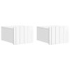  vidaXL Fali éjjeli szekrény 2 pcs Magasfényű Fehér 33 x 34,5 x 24 cm