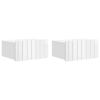 vidaXL Fali éjjeli szekrény 2 pcs Magasfényű Fehér 49 x 34,5 x 24 cm