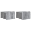  vidaXL Fali éjjeli szekrény 2 pcs Szürke Sonoma 33 x 34,5 x 24 cm