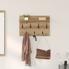 vidaXL Fali Kabáthorog kézműves tölgy 60 x 40 x 12 cm Faanyag bútor