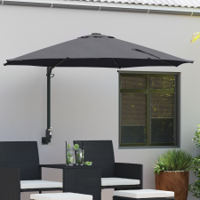 vidaXL Fali napernyő LED-del Antracit 248 cm kerti bútor